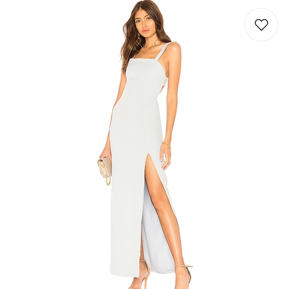 Revolve Light Blue Bodycon Maxi Dress with Slit